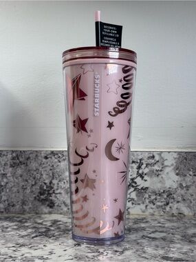 Starbucks Pink Celestial DIY Fillable Cold Cup 24oz NWT